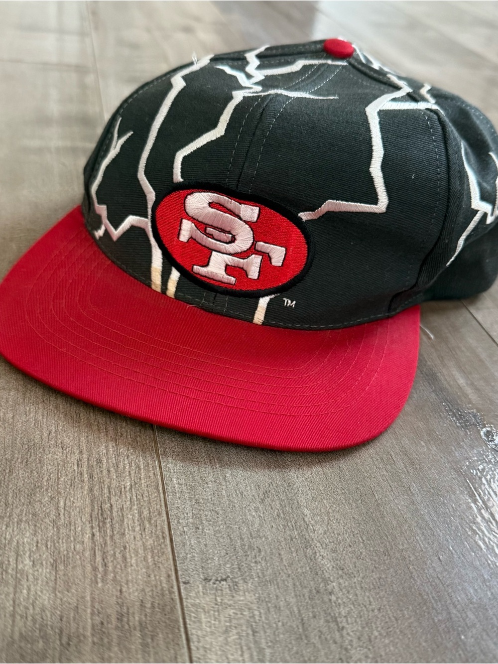Vintage Drew Pearson San Francisco 49ers Snapback Hat Graffiti Lightning Rare